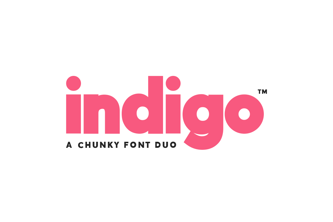 Пример шрифта INDIGO