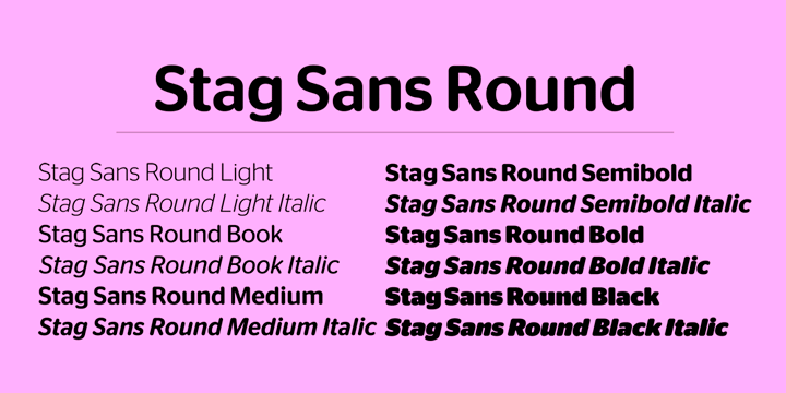 Пример шрифта Stag Sans
