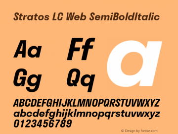 Пример шрифта Stratos LC Web