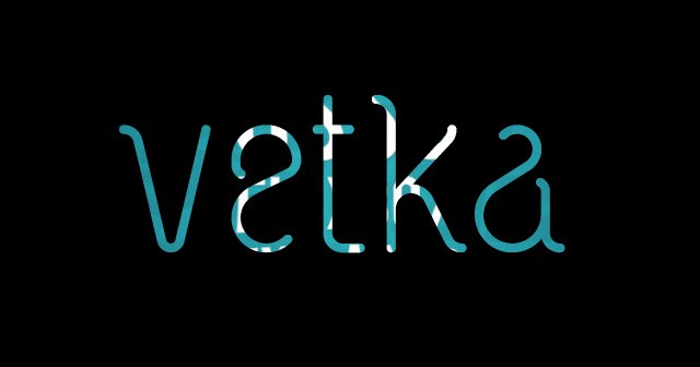 Пример шрифта Vetka