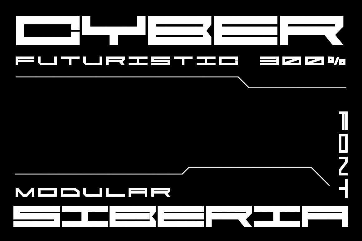 Пример шрифта Cyber Siberia