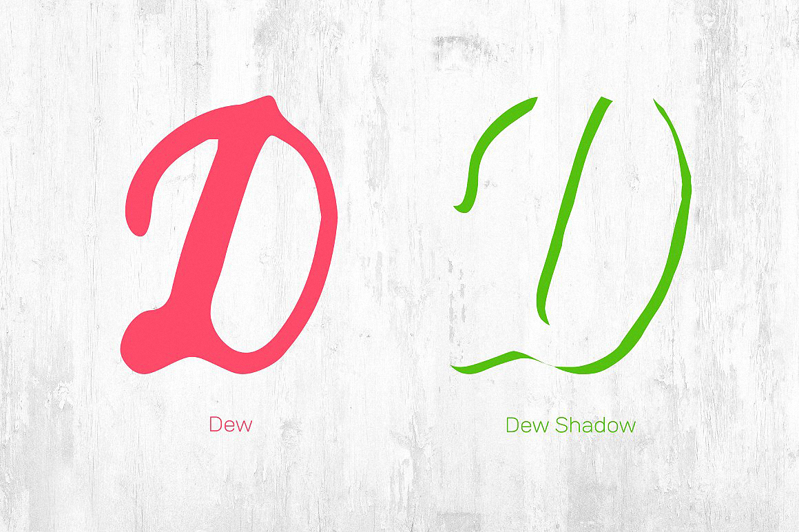 Пример шрифта Compotes Dew Dew