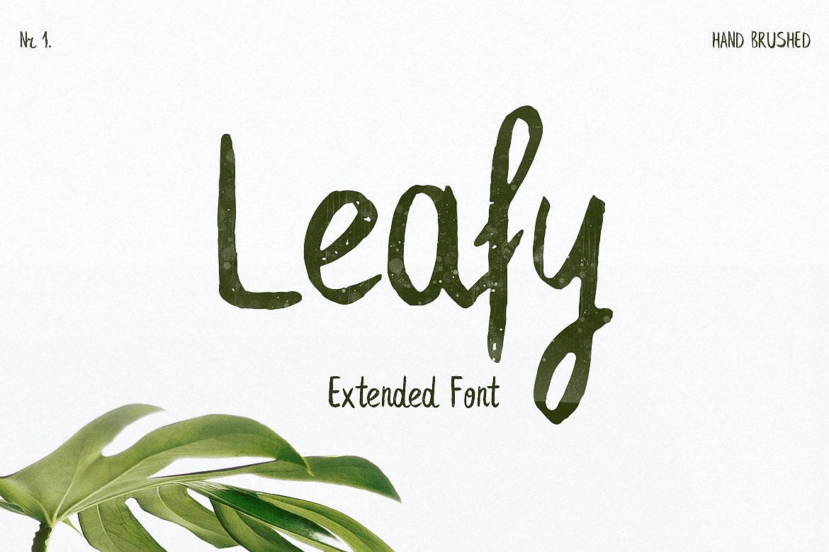 Пример шрифта Leafy Extended