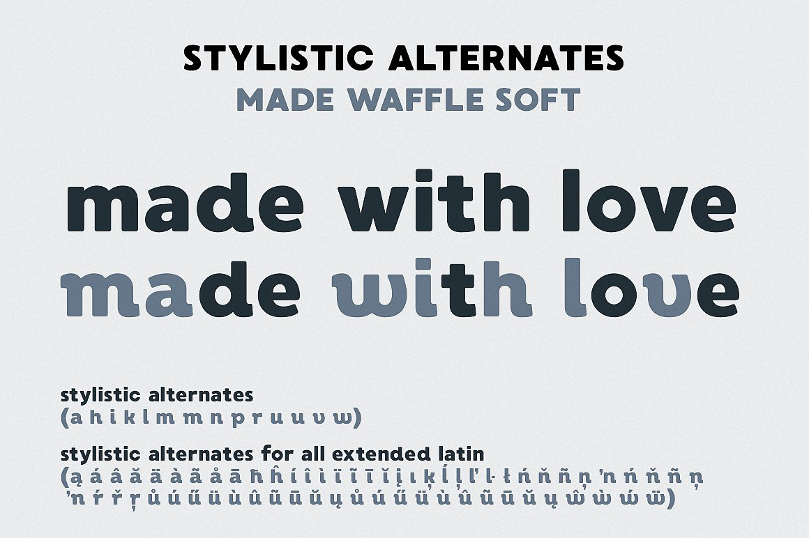 Пример шрифта MADE Waffle  Soft