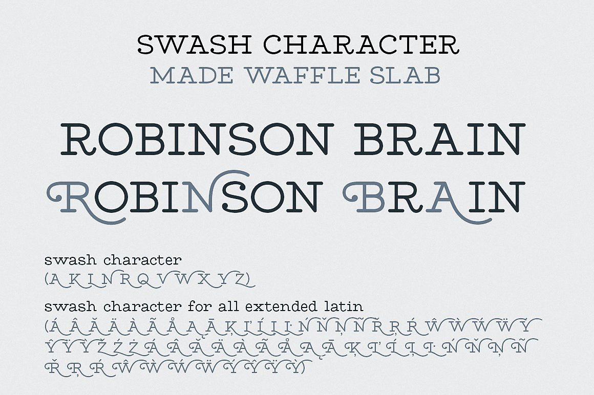 Пример шрифта MADE Waffle  Slab