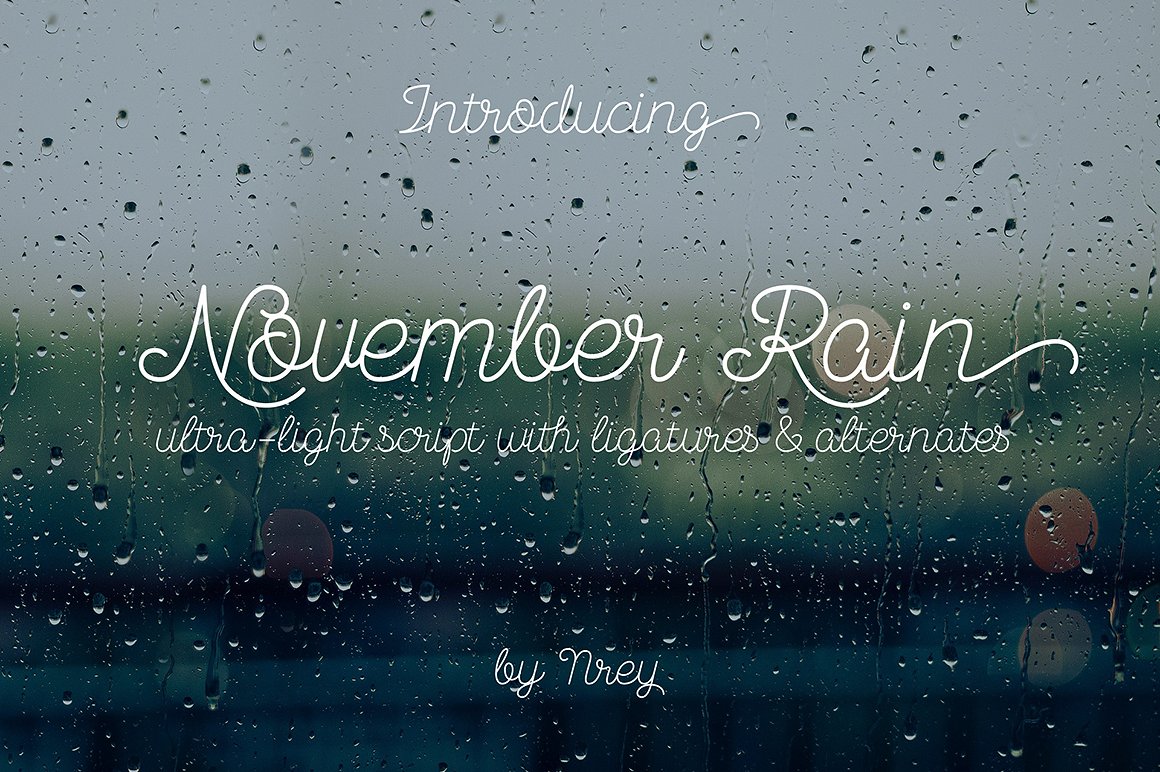 Пример шрифта November Rain