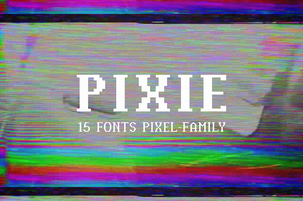 Пример шрифта Pixie