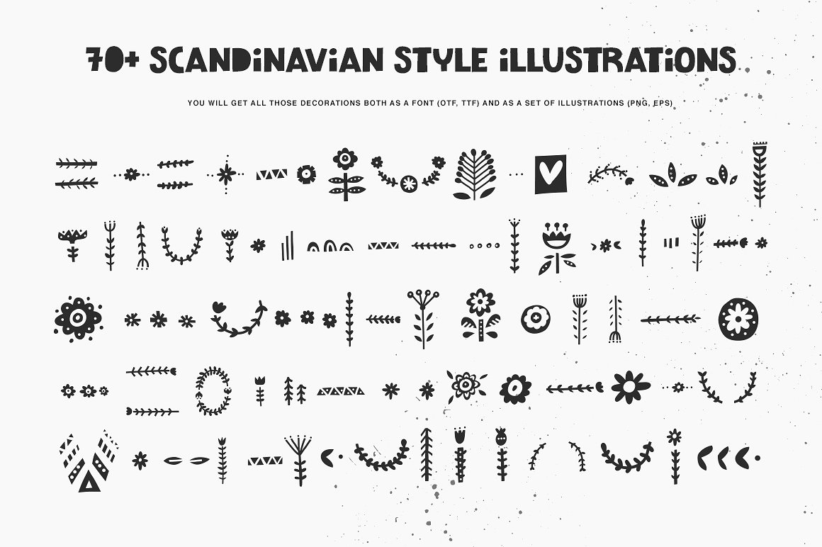 Пример шрифта Scandinavian Black