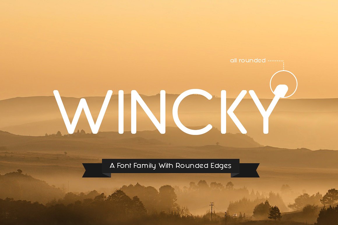 Пример шрифта Wincky