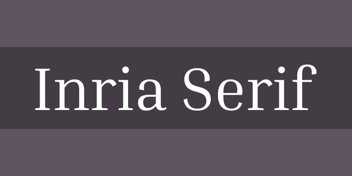 Пример шрифта Inria Serif