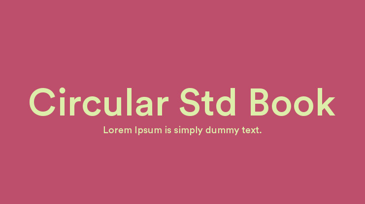 Пример шрифта Circular Std
