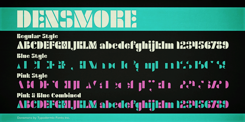 Пример шрифта Densmore