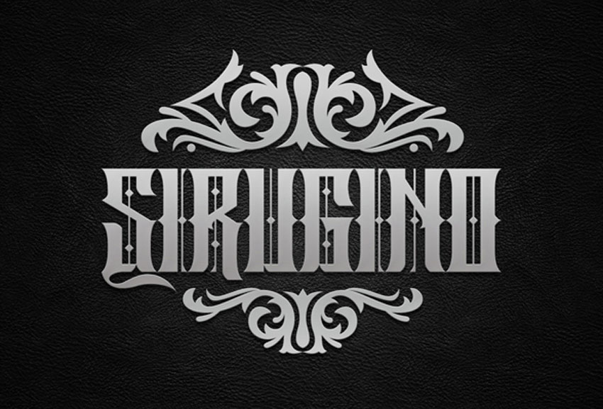 Пример шрифта Sirugino