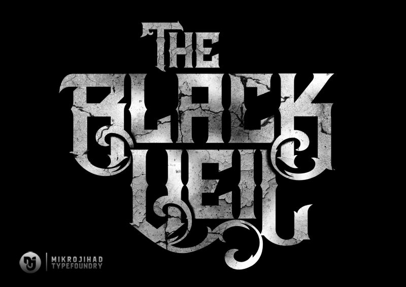 Пример шрифта The Black Veil