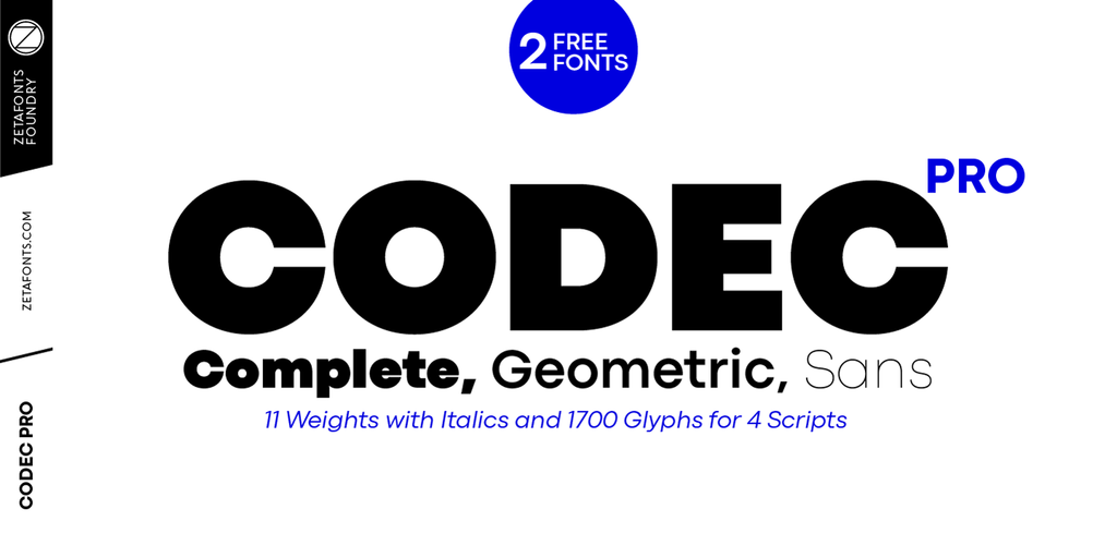 Пример шрифта Codec Pro