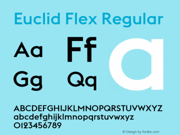 Пример шрифта Euclid Flex
