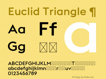 Пример шрифта Euclid Triangle