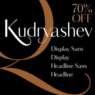 Пример шрифта Kudryashev Display Display Sans