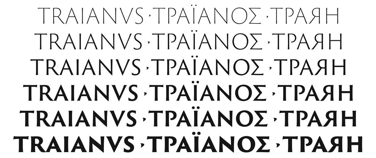 Пример шрифта Trajan Pro 3 Regular