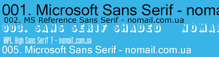 Пример шрифта Microsoft Sans Serif