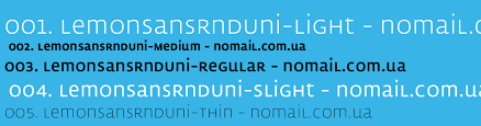 Пример шрифта Lemon Sans Condensed Condensed Medium