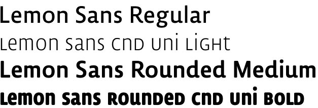 Пример шрифта Lemon Sans Rounded Condensed Unicase Cond Md