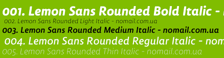 Пример шрифта Lemon Sans Rounded Condensed