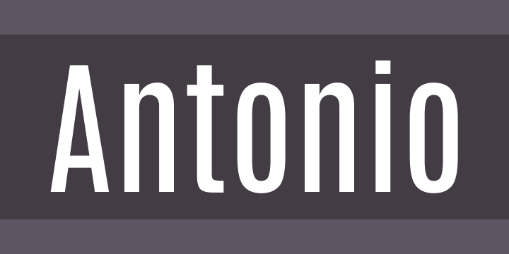 Пример шрифта ANTONIO Regular