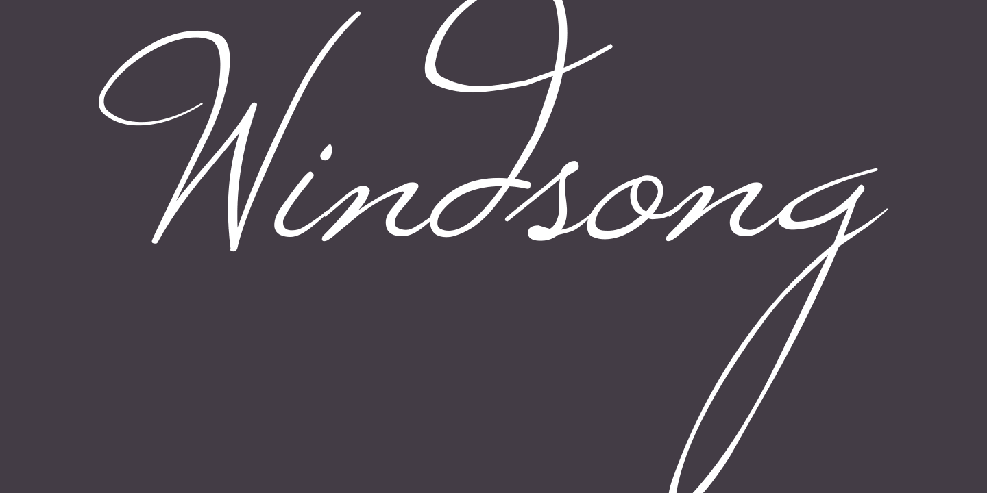 Пример шрифта WINDSONG Regular