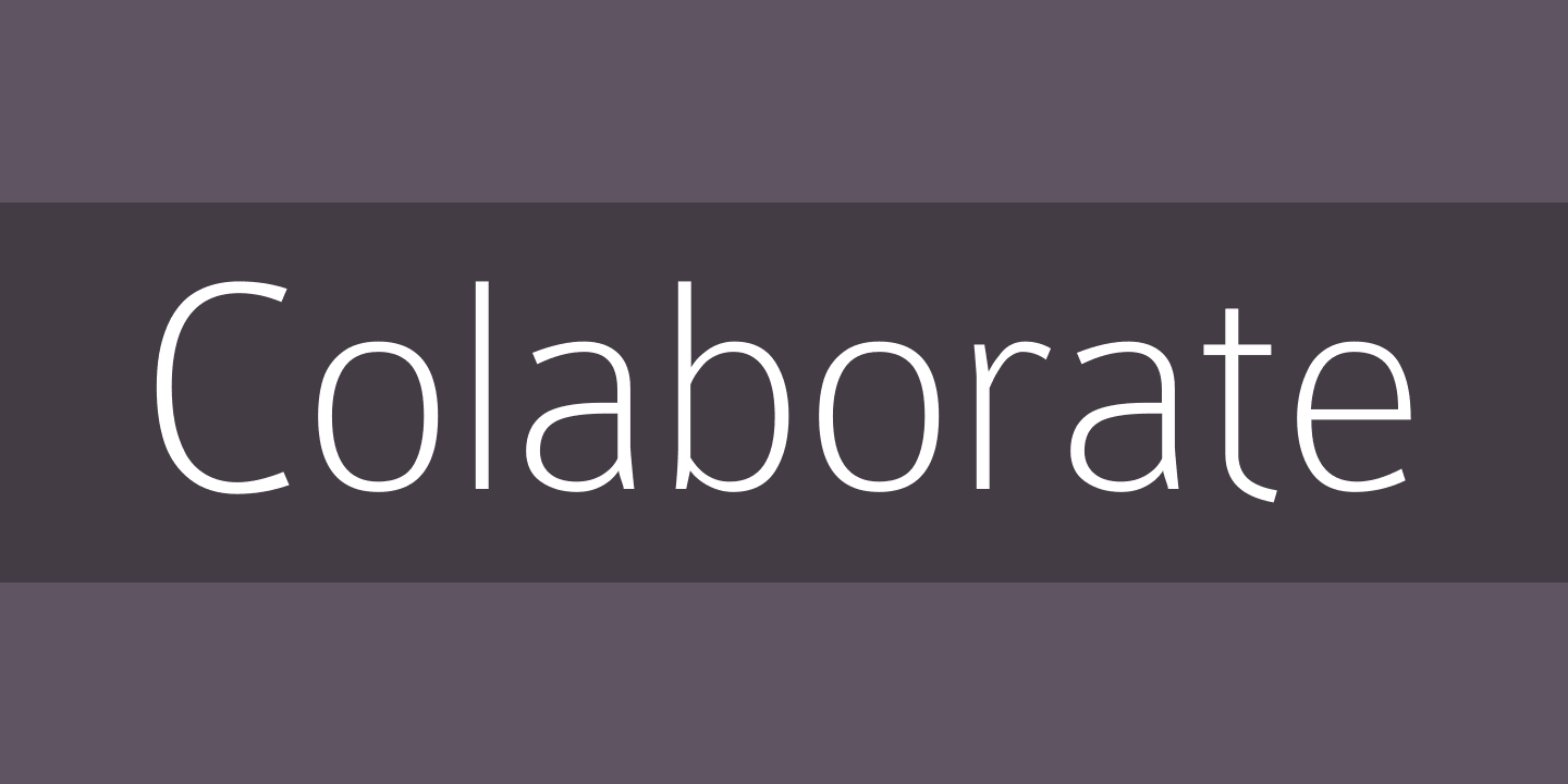 Пример шрифта COLABORATE