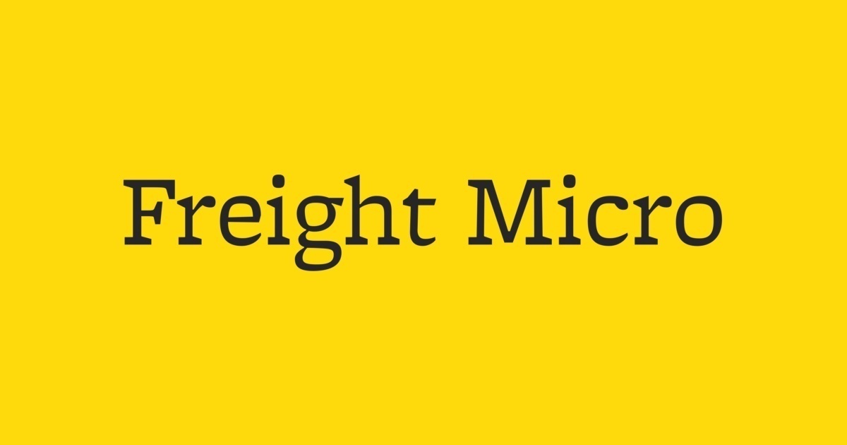 Пример шрифта FreightMicro Pro