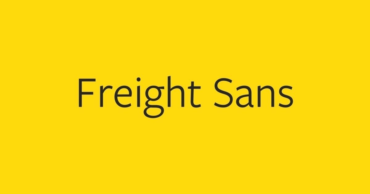 Пример шрифта Freight Sans