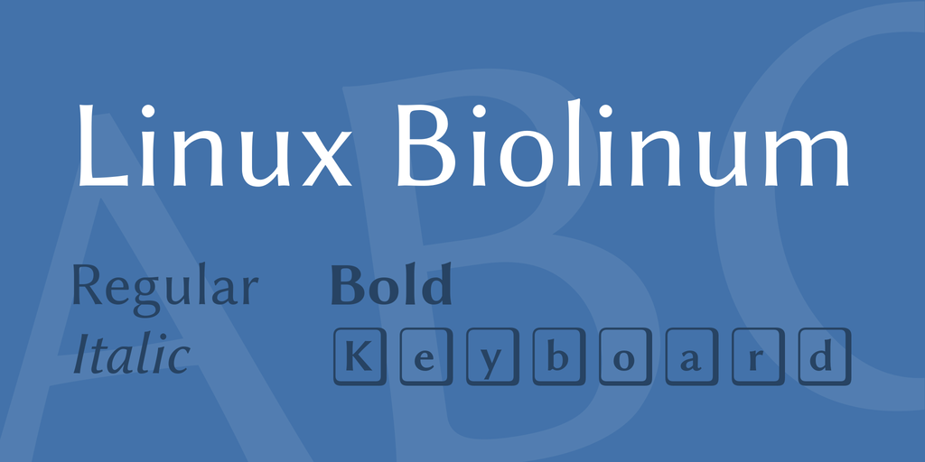 Пример шрифта Linux Biolinum Italic