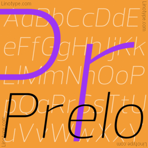 Пример шрифта Prelo