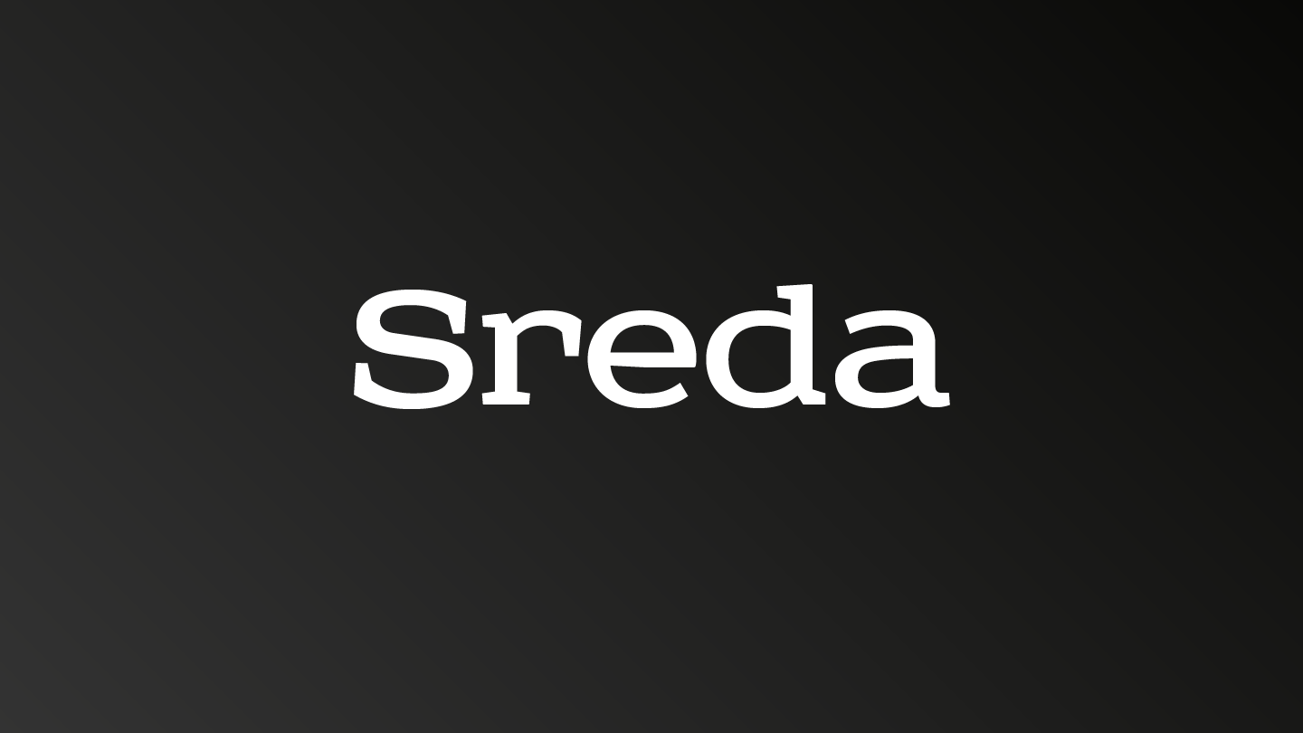 Пример шрифта Sreda
