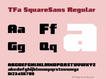 Пример шрифта TFa SquareSans