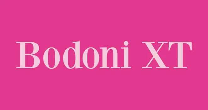 Пример шрифта Bodoni XT Regular