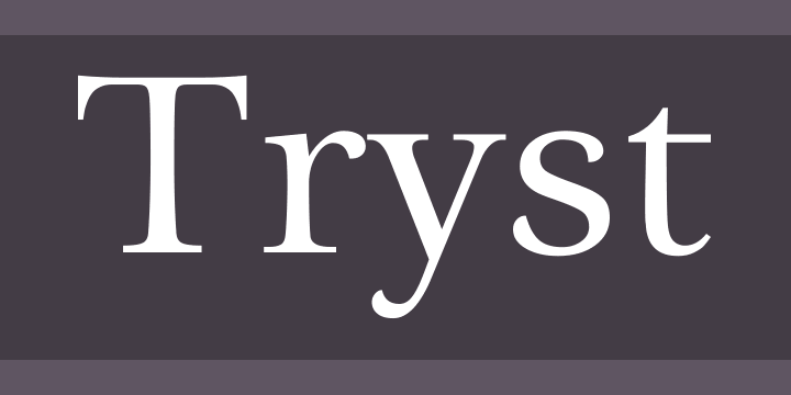 Пример шрифта TRYST