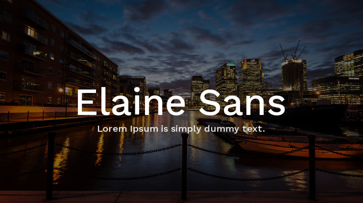 Пример шрифта Elaine Sans