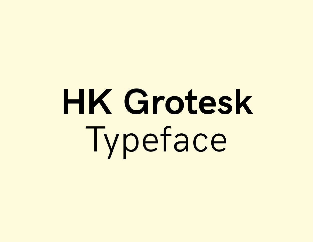 Пример шрифта HK Grotesk