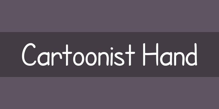Пример шрифта CARTOONIST HAND