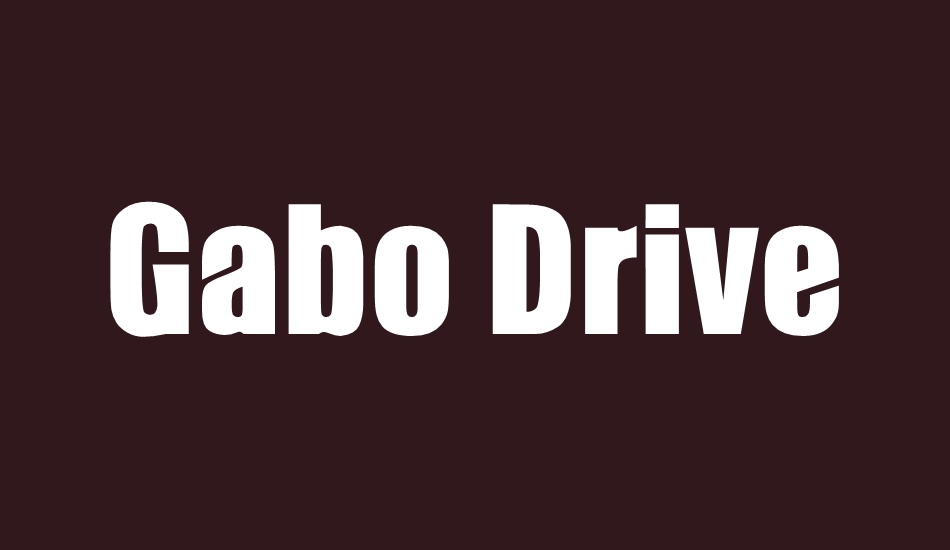 Пример шрифта Gabo Drive Condensed Bold