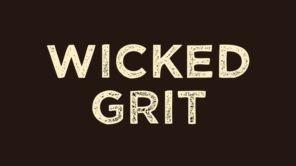 Пример шрифта Wicked Grit Regular