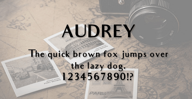 Пример шрифта Audrey