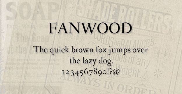 Пример шрифта Fanwood