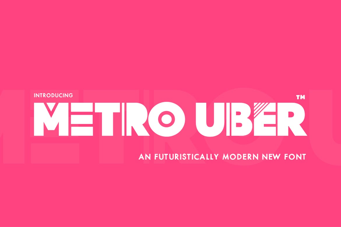 Пример шрифта Metro Uber