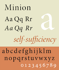 Пример шрифта Minion Pro Medium Cn It