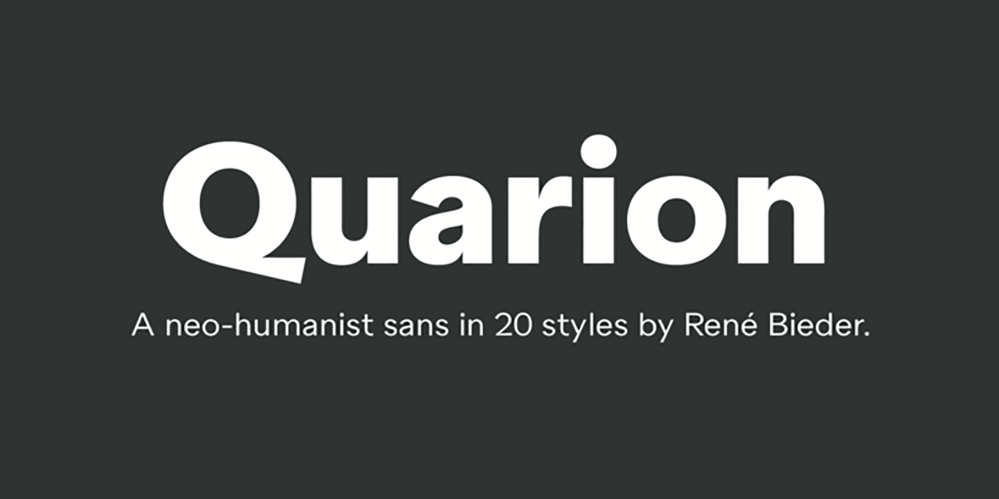 Пример шрифта Quarion
