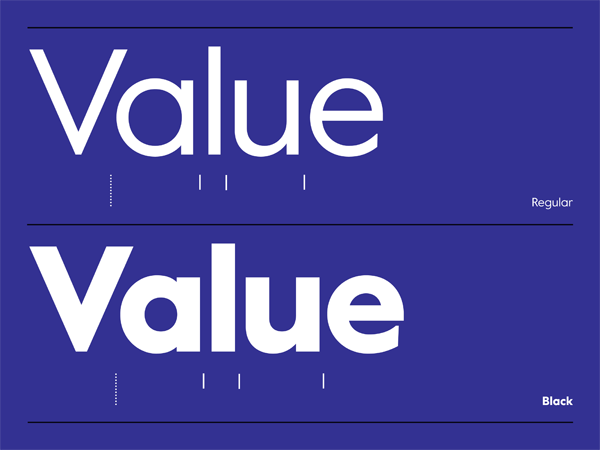 Пример шрифта Value Sans Pro