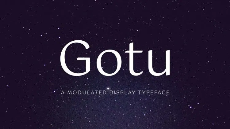 Пример шрифта Gotu